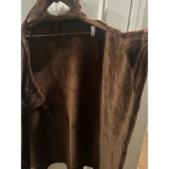 NWOT Northpoint Kids Brown Reindeer Hooded Blanket with Hand Pockets - Picture 4 of 9